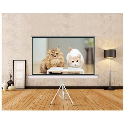 New 120” Diagonal Pull - Down Tripod Projection Screen – 4:3 Matte White Surface TS120 - with | Sold by Uncle Wiener's Wholesale