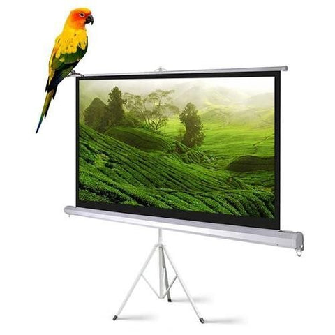 New 120” Diagonal Pull - Down Tripod Projection Screen – 4:3 Matte White Surface TS120 - with | Sold by Uncle Wiener's Wholesale