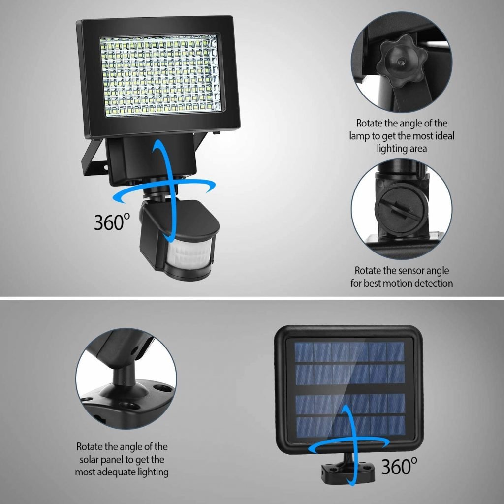 New 120 LED Solar Motion Sensor Flood Light – Outdoor Waterproof Security Lamp 117526 - with | Sold by Uncle Wiener's Wholesale