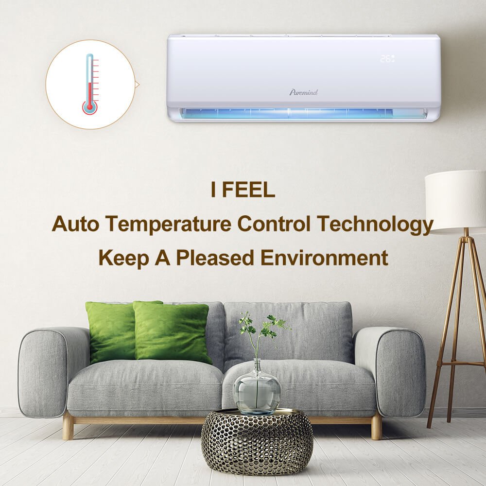 12000 & 24000 BTU ductless mini split air conditioner with remote
Energy-efficient split AC heater system for home or office
Whisper-quiet ductless air conditioner and heater with installation kit
