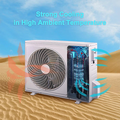 12000 & 24000 BTU ductless mini split air conditioner with remote
Energy-efficient split AC heater system for home or office
Whisper-quiet ductless air conditioner and heater with installation kit