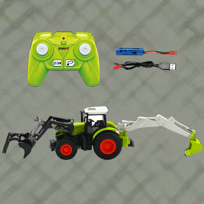 "1:24 Scale Remote Control Tractor Loader Toy for Kids"

"6-Channel RC Tractor Farm Toy with Realistic Design"

"Rechargeable Remote Control Tractor and Wagon Set"

"Durable 1:24 Scale RC Farm Truck Vehicles"

"Set of 1:24 Remote Control Farm Trucks for Kids"