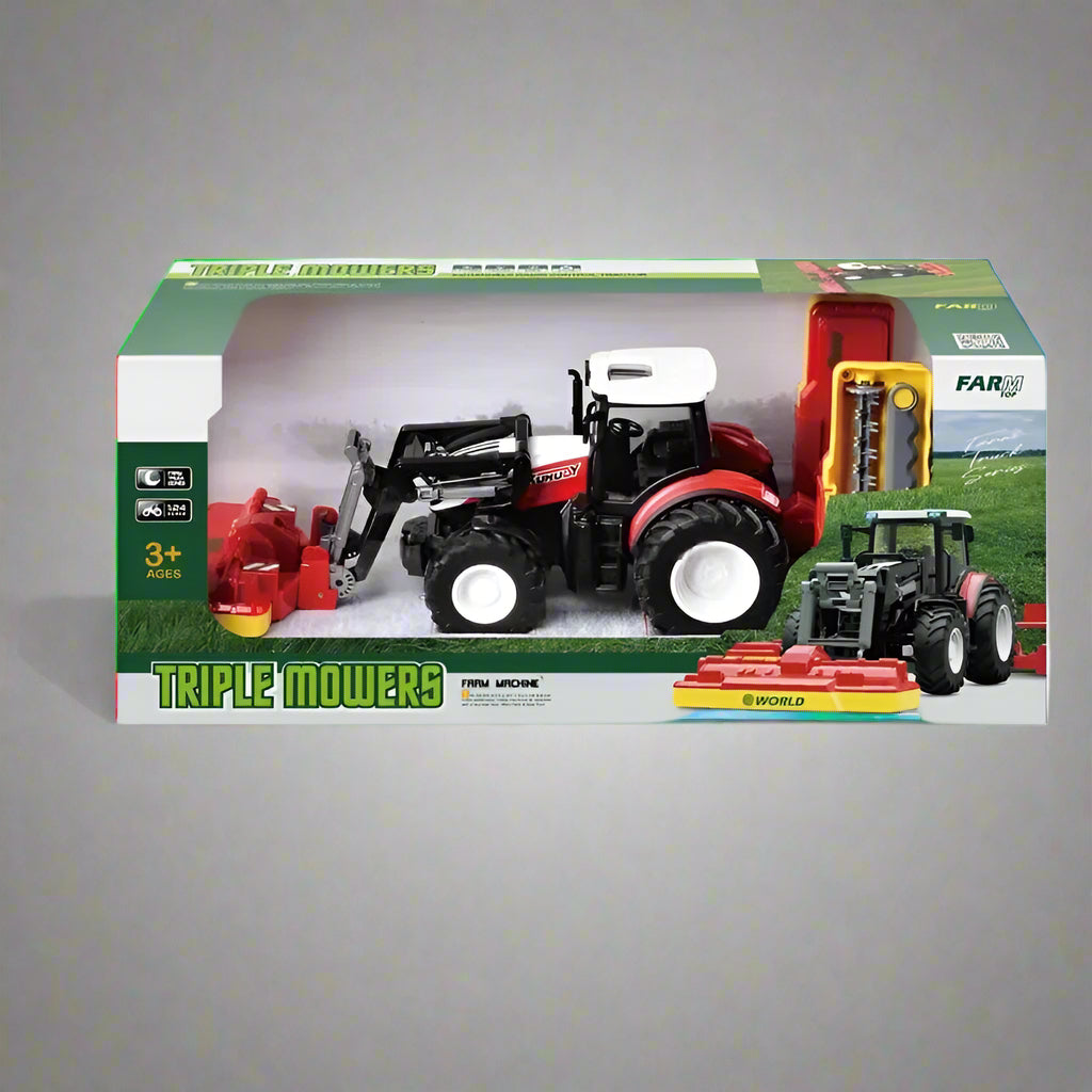 "1:24 Scale Remote Control Tractor Loader Toy for Kids"

"6-Channel RC Tractor Farm Toy with Realistic Design"

"Rechargeable Remote Control Tractor and Wagon Set"

"Durable 1:24 Scale RC Farm Truck Vehicles"

"Set of 1:24 Remote Control Farm Trucks for Kids"