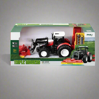 "1:24 Scale Remote Control Tractor Loader Toy for Kids"

"6-Channel RC Tractor Farm Toy with Realistic Design"

"Rechargeable Remote Control Tractor and Wagon Set"

"Durable 1:24 Scale RC Farm Truck Vehicles"

"Set of 1:24 Remote Control Farm Trucks for Kids"
