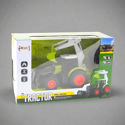 "1:24 Scale Remote Control Tractor Loader Toy for Kids"

"6-Channel RC Tractor Farm Toy with Realistic Design"

"Rechargeable Remote Control Tractor and Wagon Set"

"Durable 1:24 Scale RC Farm Truck Vehicles"

"Set of 1:24 Remote Control Farm Trucks for Kids"