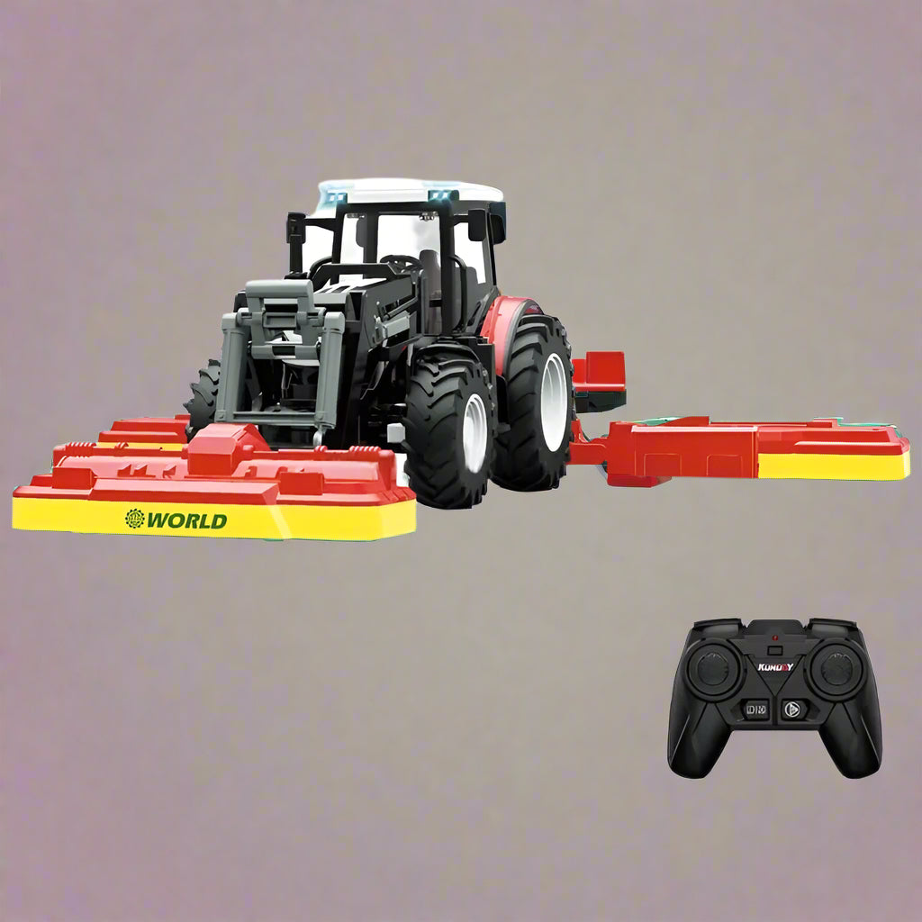 "1:24 Scale Remote Control Tractor Loader Toy for Kids"

"6-Channel RC Tractor Farm Toy with Realistic Design"

"Rechargeable Remote Control Tractor and Wagon Set"

"Durable 1:24 Scale RC Farm Truck Vehicles"

"Set of 1:24 Remote Control Farm Trucks for Kids"