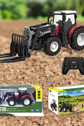 RC Farm Tractor – Black model front view
RC tractor with remote and packaging
1/24 scale toy tractor with LED lights
RC tractor for kids – included accessories
Realistic toy tractor – outdoor play