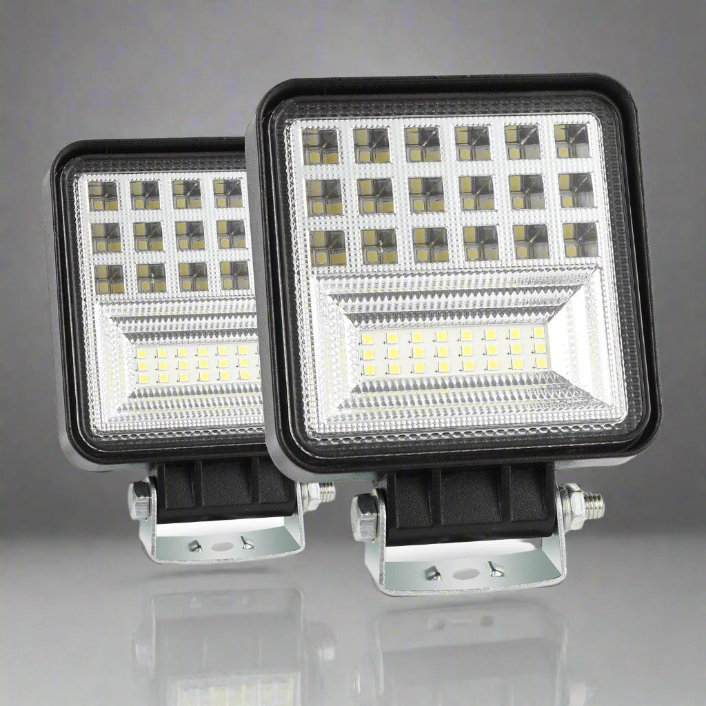 compact LED work light with aluminum heat sink cooling system for trucks and ATVs