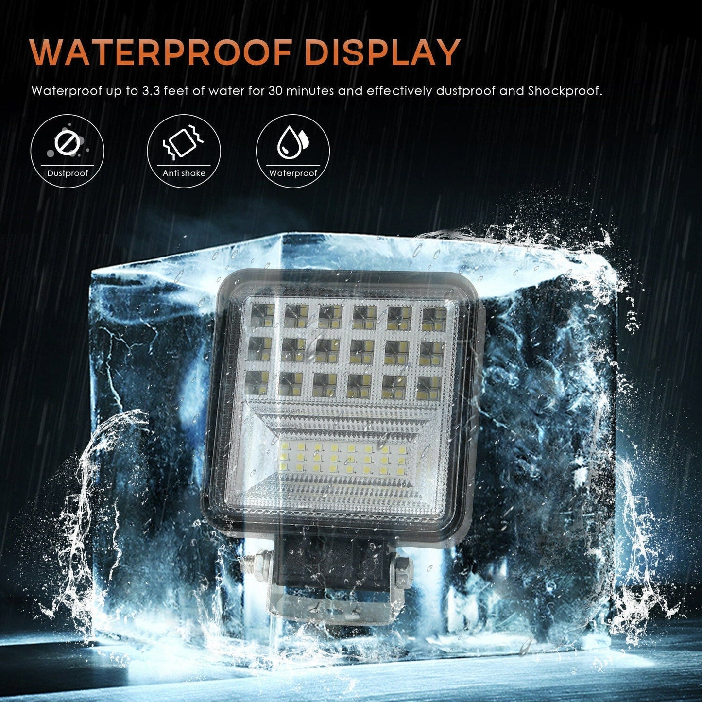 IP67 waterproof 126W 4-inch LED light bar for marine and heavy-duty outdoor use