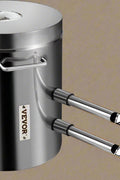 "12KG dual burner propane smelting furnace with accessories"

"Metal melting furnace kit with tongs and graphite crucible"

"Side view of propane furnace for aluminum and gold melting"

"Dual burner stainless steel smelter with open lid"

"Complete DIY metal melting setup with regulator and hose"
