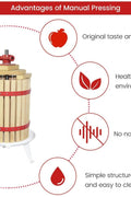 New 12L Heavy Duty Wine & Fruit Press – Cider Making Press for Home and Commercial Use 629WPW - with | Sold by Uncle Wiener's Wholesale