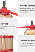 New 12L Heavy Duty Wine & Fruit Press – Cider Making Press for Home and Commercial Use 629WPW - with | Sold by Uncle Wiener's Wholesale