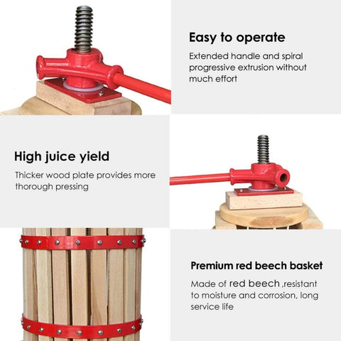 New 12L Heavy Duty Wine & Fruit Press – Cider Making Press for Home and Commercial Use 629WPW - with | Sold by Uncle Wiener's Wholesale