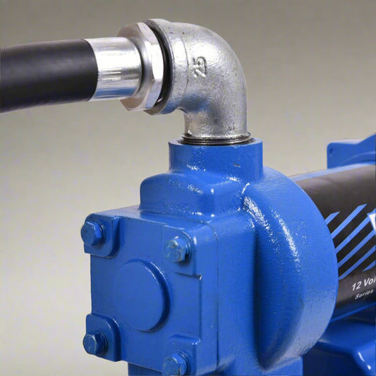 12V 20GPM Fuel Transfer Pump – Model DCEX56 Front View
Heavy-Duty Cast Iron Diesel Pump System with Hose
Gasoline and Diesel Self-Priming Transfer Pump 12V
Complete Fuel Pump Kit for Industrial Applications
Close-Up of DC Powered Fuel Transfer Pump Components