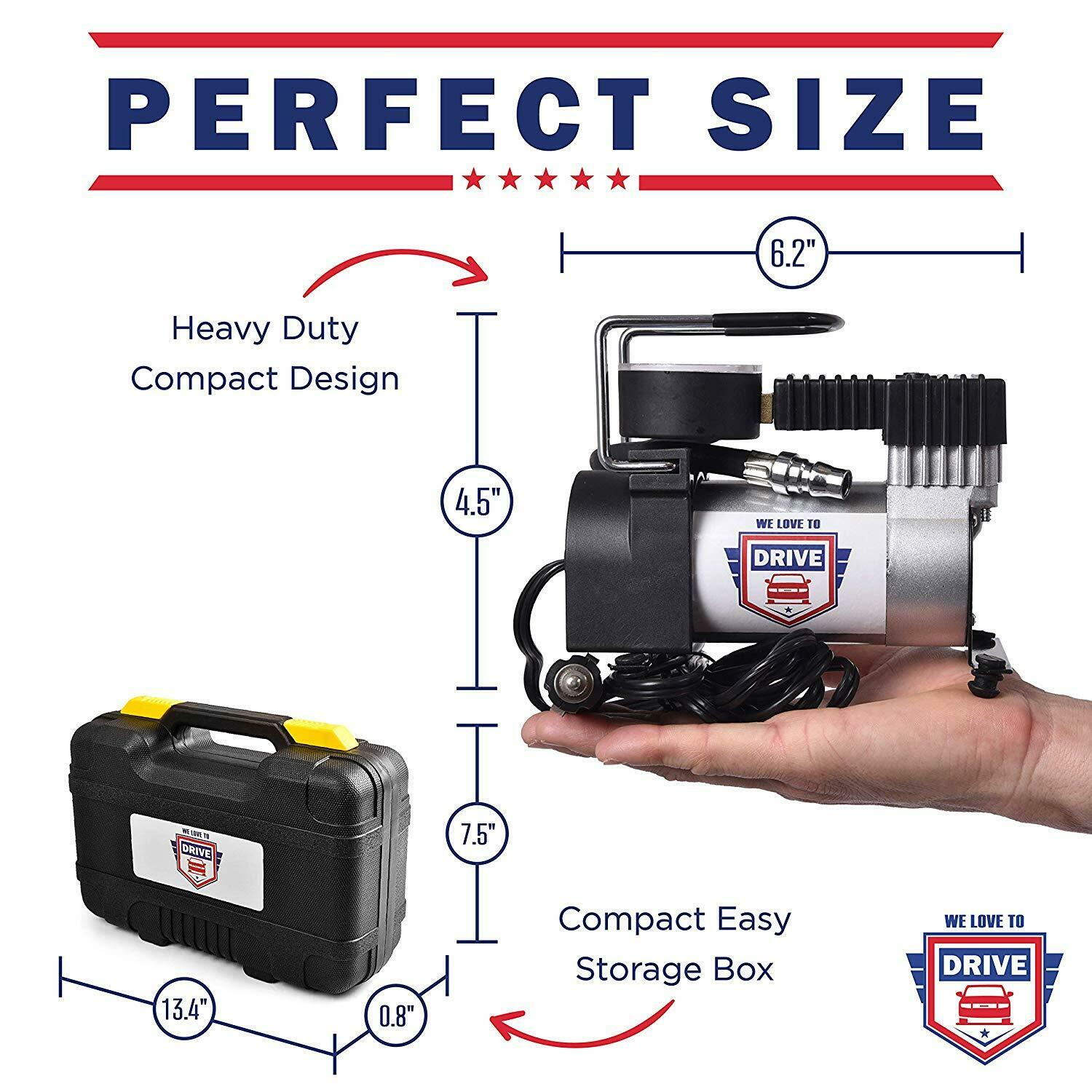 NEW 12V Air Compressor Safety Kit Tire Repair 316ACK - with | Sold by Uncle Wiener's Wholesale
