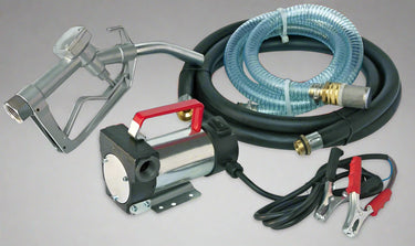 12V Diesel Transfer Pump Kit with Hoses and Nozzle – Model EOPD11
Heavy-Duty Cast Iron Diesel Pump with 50L/min Flow Rate
Complete Diesel Pump System with Stainless Steel Filter
Close-up View of Fuel Nozzle and Hose Attachments