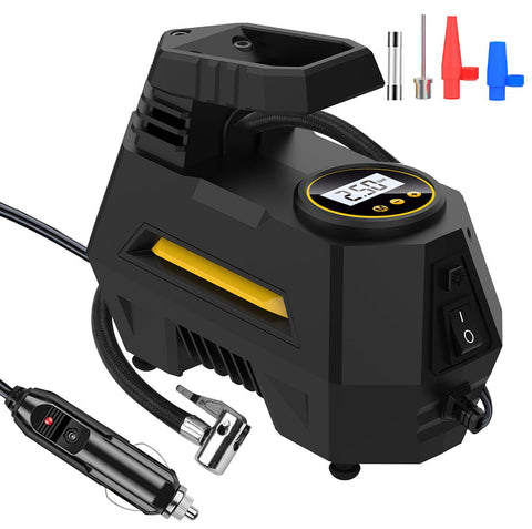 NEW 12V LED Portable Air Compressor – Compact, Fast & Easy Inflation CZK3634 - with | Sold by Uncle Wiener's Wholesale