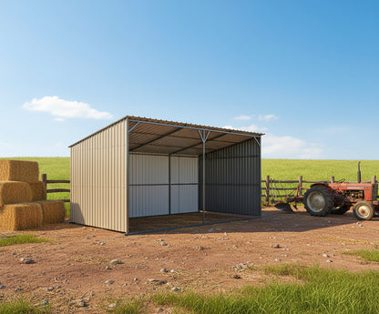 New 12x20 Ft Metal Cattle Shelter with Wood Frame – Durable Livestock Shed MS1220L - with | Sold by Uncle Wiener's Wholesale