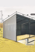 New 12x20 Ft Metal Cattle Shelter with Wood Frame – Durable Livestock Shed MS1220L - with | Sold by Uncle Wiener's Wholesale
