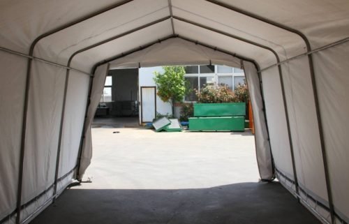 fully Enclosed Storage Canopy – Front and Rear Doors