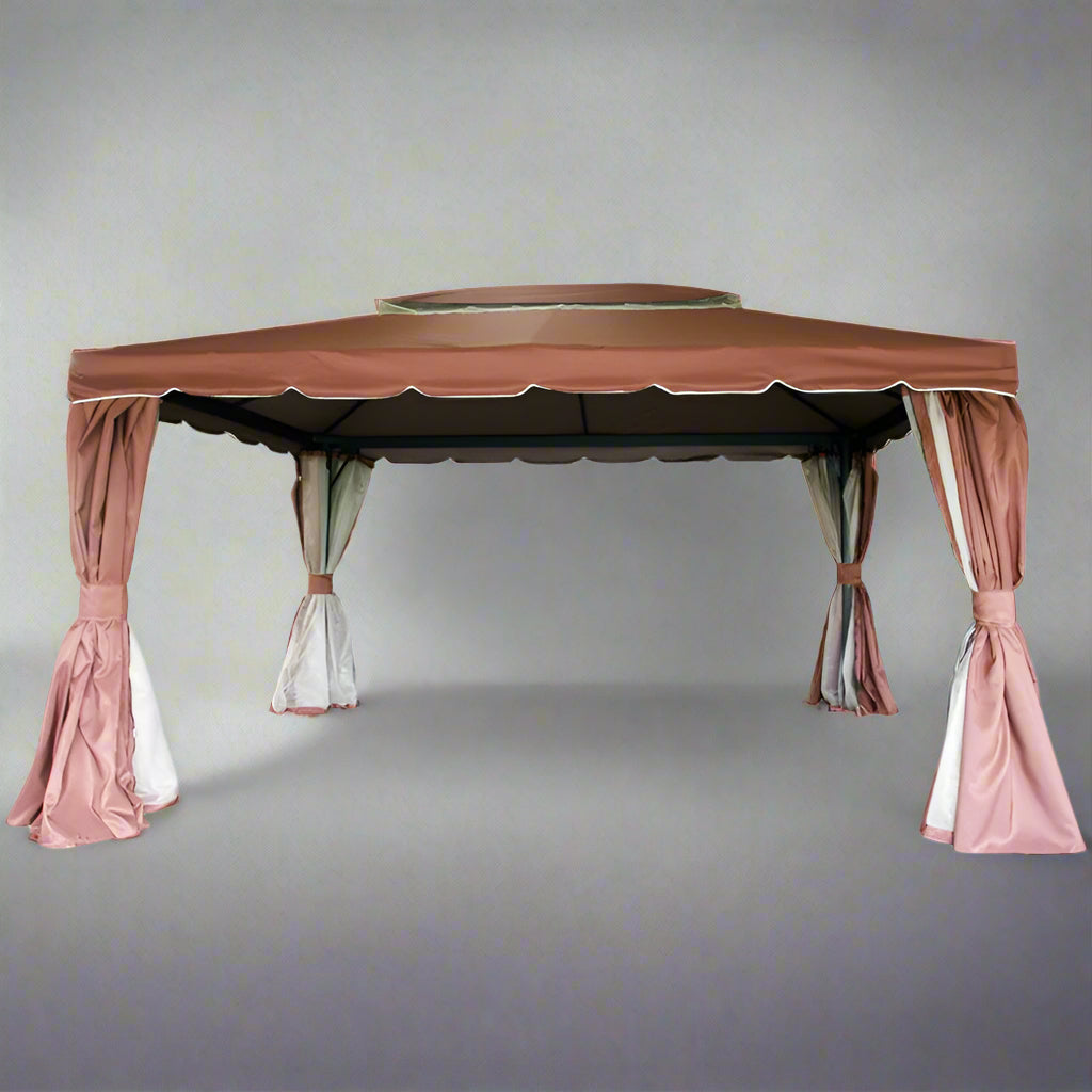 "Fully Enclosed 13x10 Pop-Up Gazebo Tent with Brown Curtains"

"Rust-Resistant Aluminum Frame Gazebo for Outdoor Events"

"Brown Outdoor Gazebo with Zip Netting and Side Curtains"

"13x10 Foot Weatherproof Backyard Party Tent"

"Portable Gazebo with Full Enclosure for Garden and Patio"