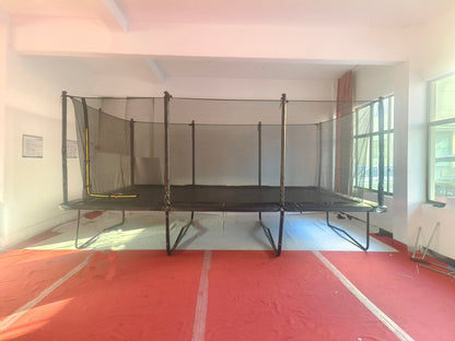 13x18 ft Rectangular Trampoline with Galvanized Steel Frame and Safety Net ��� Heavy-Duty Outdoo
