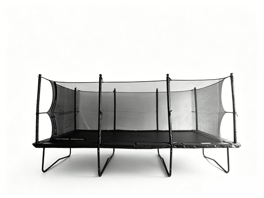 New 13 ft x 18 ft Heavy - Duty Rectangular Trampoline — Double Galvanized Frame with Safety Net, UV Mat - General Equipment with | Sold by Uncle Wiener's Wholesale