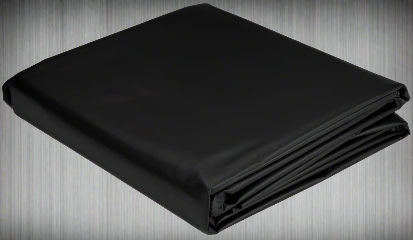 Folded Black PVC Pond Liner – Heavy-Duty Sheet