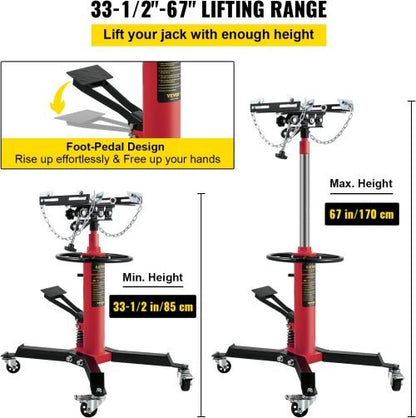 “1320 lb 2-stage telescopic hydraulic transmission jack in red”

“Heavy-duty red garage jack with swivel casters and saddle arms”

“Hydraulic lift transmission jack with adjustable tilt arms”