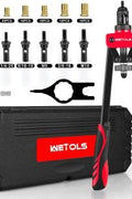 New 14 - Inch Rivet Nut Tool Kit with 7 Mandrels & 70 Rivet Nuts – SAE & Metric Sizes with Carry Case – 929RN - with | Sold by Uncle Wiener's Wholesale