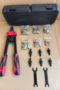 New 14 - Inch Rivet Nut Tool Kit with 7 Mandrels & 70 Rivet Nuts – SAE & Metric Sizes with Carry Case – 929RN - with | Sold by Uncle Wiener's Wholesale