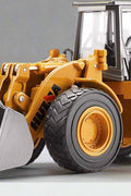 Diecast 1:40 wheel loader toy truck in yellow with metal scoop
Side view of yellow scale construction loader for kids
Push and go diecast toy loader vehicle for boys
Heavy-duty toy loader for construction play