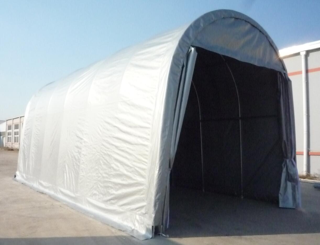 14x30x14 PVC Shelter Front View

Storage Shelter with Sliding Door

Inside View of PVC Shelter

All-Weather Fabric Garage

Industrial Equipment PVC Shelter