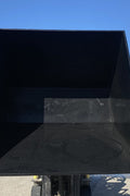 "Standard duty black forklift dump hopper in outdoor warehouse"

"Heavy-duty red tip bin hopper forklift compatible"

"Industrial forklift hopper with automatic bumper release"

"3 cubic yard black steel dump bin"

"Heavy-duty forklift tipping hopper with reinforced frame"