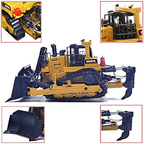 Realistic 1:50 diecast bulldozer toy on white background
Yellow metal bulldozer model with detailed scoop
Mini construction bulldozer toy for kids and collectors
Side view of zinc alloy bulldozer toy
