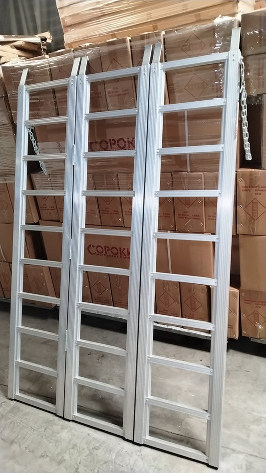 1500 LB Tri-Fold Aluminum Loading Ramps for ATV, Motorcycle & Equipment