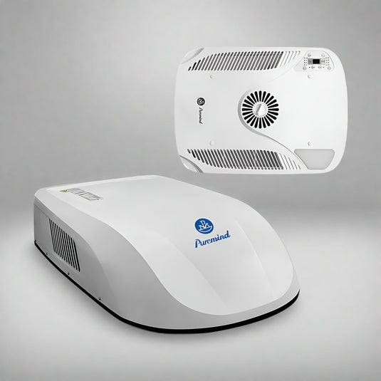 15,000 BTU RV air conditioner and heater with Wi-Fi remote control
Energy-efficient RV climate system with cooling and heating
RV air conditioner for trailers and motorhomes with smart control features