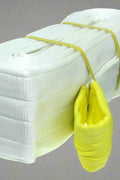 Heavy-duty white nylon tow strap with looped ends

Industrial-grade truck recovery strap folded for packaging

Close-up of reinforced tow strap loop

12" x 30FT white recovery strap rolled

Tow strap rated for 200,000 lbs recovery