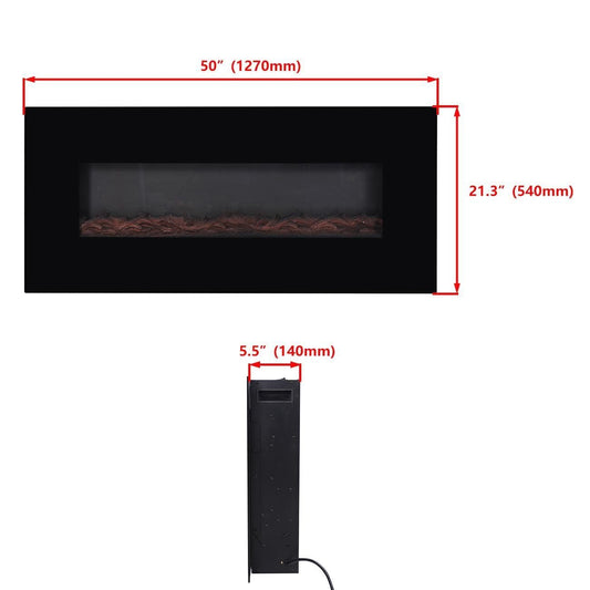 NEW 1500W WALL MOUNT LED FIREPLACE HEATER 50 IN - with | Sold by Uncle Wiener's Wholesale