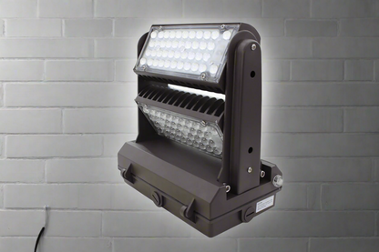 150W LED Rotatable Wall Pack Light – Black Housing with Adjustable Head
Photocell Sensor LED Wall Pack for Warehouse Exterior
ETL Listed LED Wall Light with 270 Degree Adjustment – 5000K Daylight