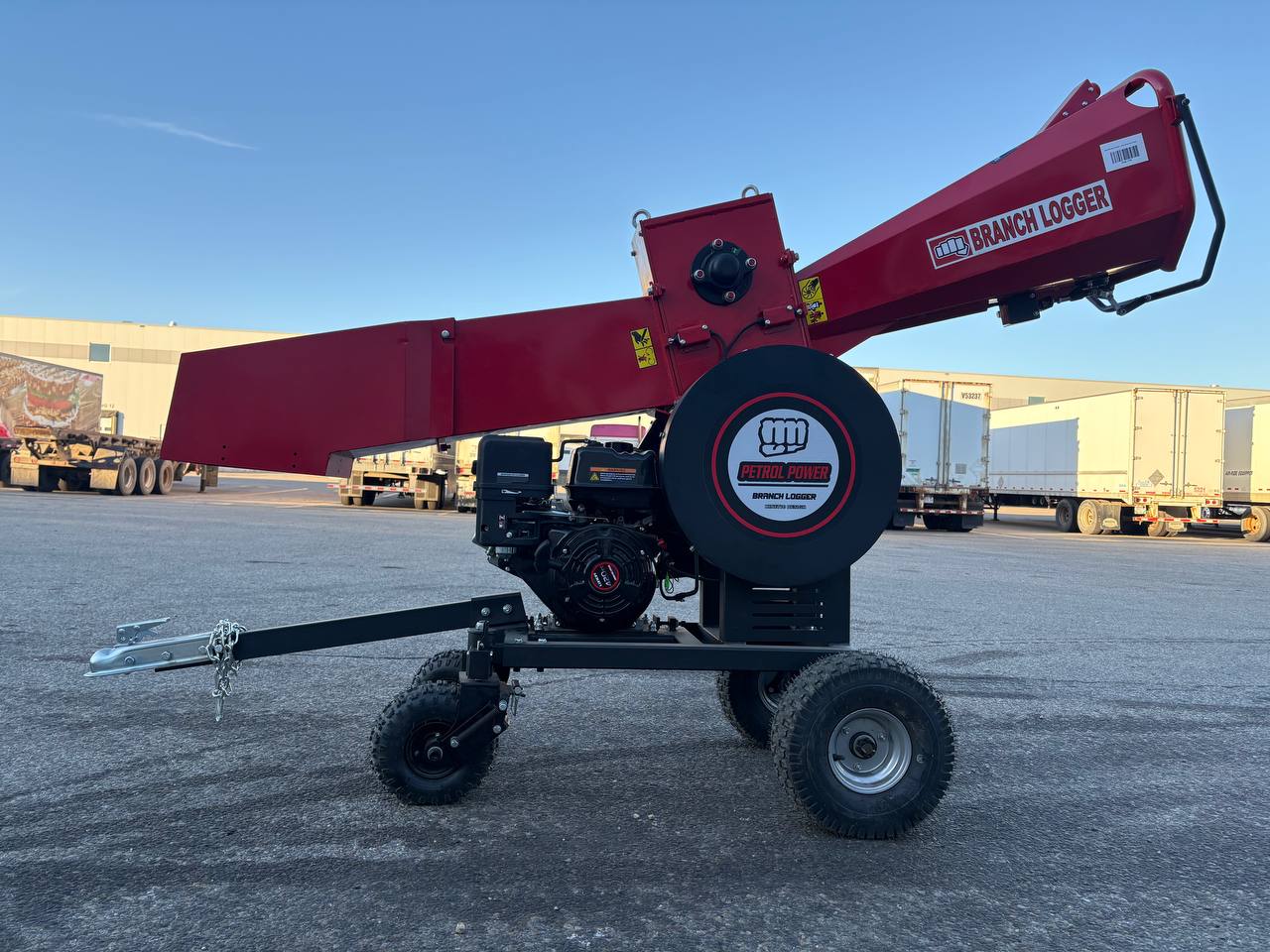 New 15HP Gas Wood Chipper – Heavy - Duty Tree & Yard Waste Branch Shredder – DRBL15M - Gas - Powered Wood Chipper with | Sold by Uncle Wiener's Wholesale
