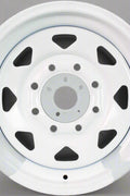 8 Lug 6.5 Inch Bolt Pattern Trailer Rim White Steel 16x6 and 15x5 – Model 9245233