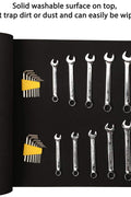 EVA Non-Slip Tool Drawer Liner – Rolled View

Tool Drawer Liner with Wrench Set – In Use

Toolbox with EVA Liner – Overhead View

Cut-to-Fit EVA Foam Liner for Garage Drawers

Black EVA Protective Mat – Flat Surface Display