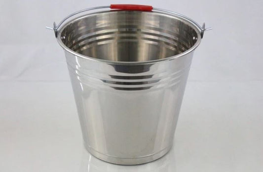 "16L stainless steel pail bucket with handle"

"Food-grade silver steel container"

"Rust-resistant pail for commercial or home use"

"QT9102 stainless pail used for liquids and chemicals"