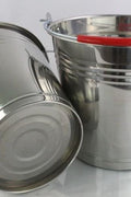"16L stainless steel pail bucket with handle"

"Food-grade silver steel container"

"Rust-resistant pail for commercial or home use"

"QT9102 stainless pail used for liquids and chemicals"