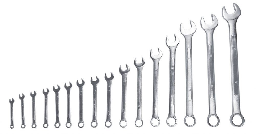 New 16 - Piece SAE Combination Wrench Set – Raised Panel Design for Durable Grip 6439 - with | Sold by Uncle Wiener's Wholesale