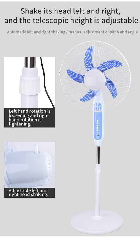 New 16″ Solar Powered Floor Stand Fan 4172023 - with | Sold by Uncle Wiener's Wholesale