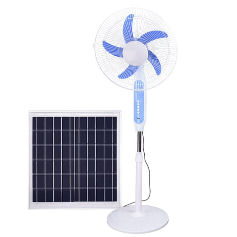 New 16″ Solar Powered Floor Stand Fan 4172023 - with | Sold by Uncle Wiener's Wholesale