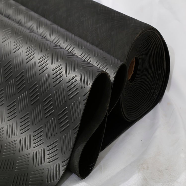 Black Coin Pattern Rubber Flooring Roll – 161 SQ FT Slip-Resistant

Checkered Plate Industrial Rubber Sheet – Durable Garage Flooring

Industrial Rubber Roll for Home Gym or Workshop – 161 SQFT Coverage

Roll-Out Rubber Floor Mat – Oil and Water Resistant


