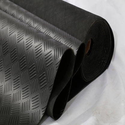 Black Coin Pattern Rubber Flooring Roll – 161 SQ FT Slip-Resistant

Checkered Plate Industrial Rubber Sheet – Durable Garage Flooring

Industrial Rubber Roll for Home Gym or Workshop – 161 SQFT Coverage

Roll-Out Rubber Floor Mat – Oil and Water Resistant

